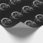 Gothic Moon Rose Crescent Witchy Art Geschenkpapier (Ecke)