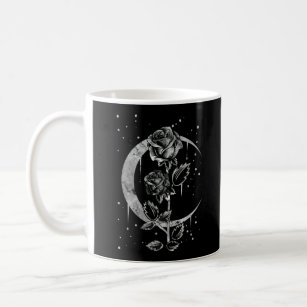 Gothic Moon Rose Crescent Witchy Art Kaffeetasse
