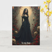 Gothic Moon Tunt Birthday Karte (Gelbe Blume)