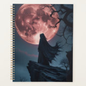 Gothic Moonlight Wraith Spiral Notebook | Dark Fan Planer (Vorderseite)