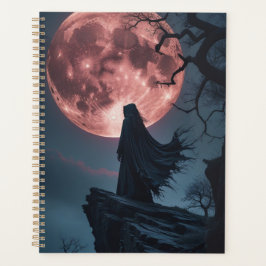 Gothic Moonlight Wraith Spiral Notebook | Dark Fan Planer
