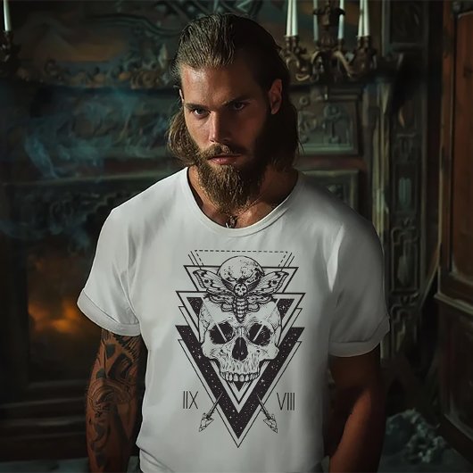 Gothic Moth & Skull T-Shirt
