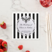Gothic Moth Skull Wedding - Dunkles Elegant Serviette (Beispiel)