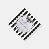 Gothic Moth Skull Wedding - Dunkles Elegant Serviette (Ecke)