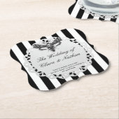Gothic Moth Skull Wedding - Dunkles Elegant Untersetzer (angewinkelt)