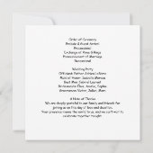 Gothic Moth Skull Wedding Program - Dunkles Elegan Einladung (Rückseite)