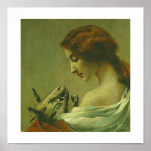 Gothic Mother and Child Devil Print Poster