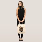 Gothic-Motten-Mond-Halloween-Tasche Tragetasche (Vorderseite (Model))