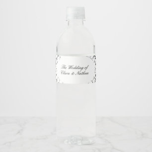 Gothic Motten-Schädel-Hochzeit – Dunkle Eleganz  Wasserflaschenetikett