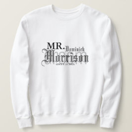 Gothic Mr. Newlywed Groom Wedding Sweatshirt