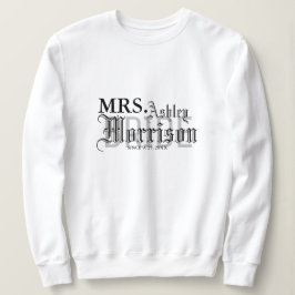 Gothic Mrs. Newlywed Bride Wedding Sweatshirt