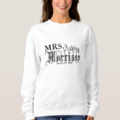 Gothic Mrs. Newlywed Bride Wedding Sweatshirt (Vorderseite)