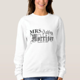 Gothic Mrs. Newlywed Bride Wedding Sweatshirt
