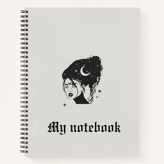 Gothic Muse Notebook – Dark Beauty Journal Notizblock (Vorderseite)