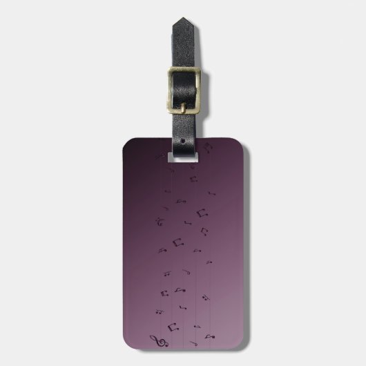 Gothic Musical Notes - Gepäckmarke Gepäckanhänger (Vorderseite vertikal)