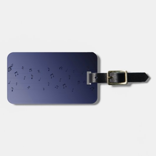 Gothic Musical Notes - Gepäckmarke Gepäckanhänger (Vorderseite horizontal)