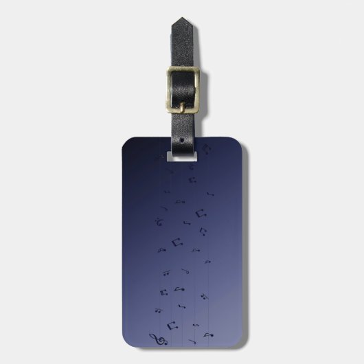 Gothic Musical Notes - Gepäckmarke Gepäckanhänger (Vorderseite vertikal)