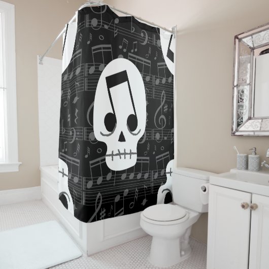 Gothic-Musiknote Duschvorhang (Beispiel)