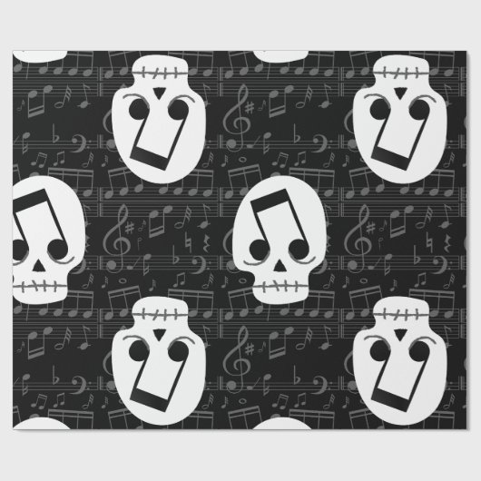 Gothic-Musiknote Geschenkpapier (Flach)