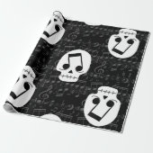 Gothic-Musiknote Geschenkpapier (Ungerollt)