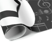 Gothic-Musiknote Geschenkpapier (Rolleneckpunkt)