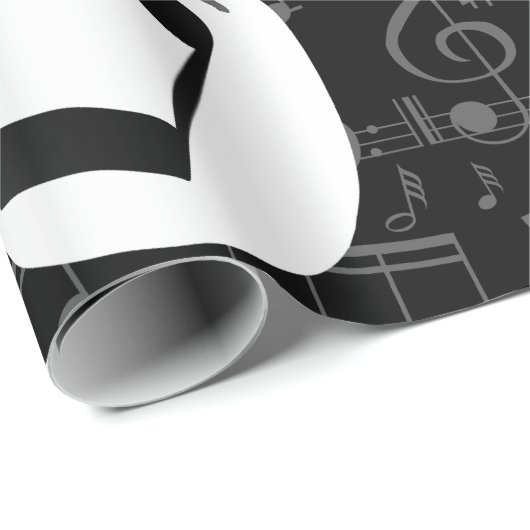 Gothic-Musiknote Geschenkpapier (Rolleneckpunkt)