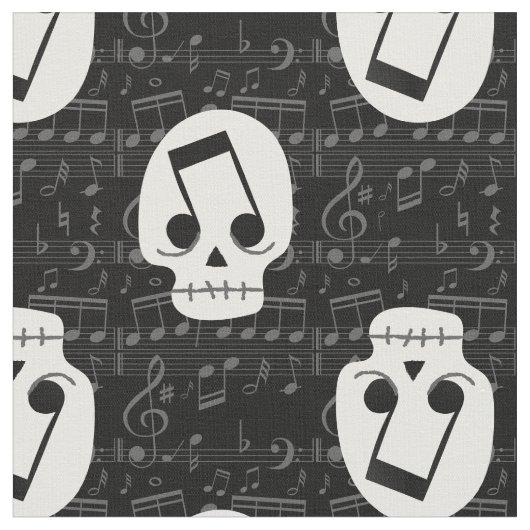 Gothic-Musiknote Stoff (Nahaufnahme)