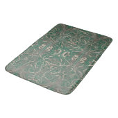 Gothic Muster Green Bath Mat Badematte (Schrägansicht)