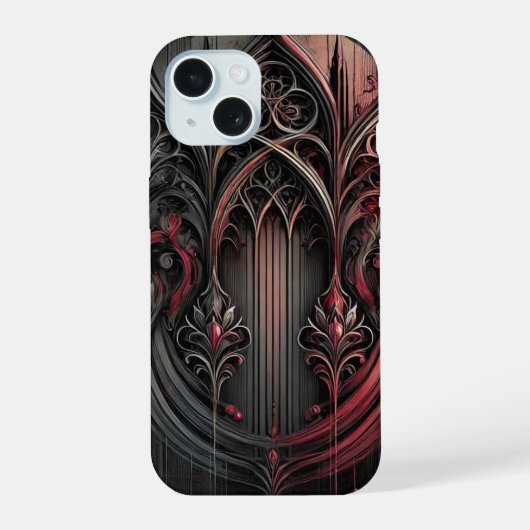 Gothic-Muster-Handyhülle iPhone 15 Hülle (Rückseite)