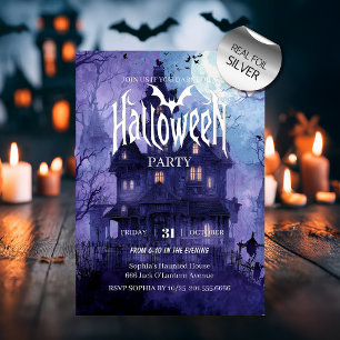 Gothic Mystery Halloween-Party Foil Einladung