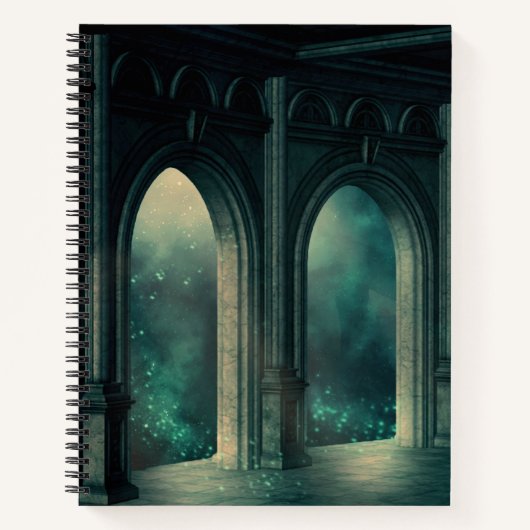 Gothic Mystic Castel Palace Doors Notizblock (Vorderseite)