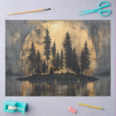 Gothic Mystic Pine Moonlight Seidenpapier (Basteln)