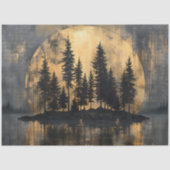 Gothic Mystic Pine Moonlight Seidenpapier (Vorderseite)