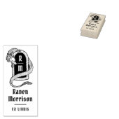 Gothic Mystical Magic Dragon Ex Libris Book Gummistempel (Stempel)