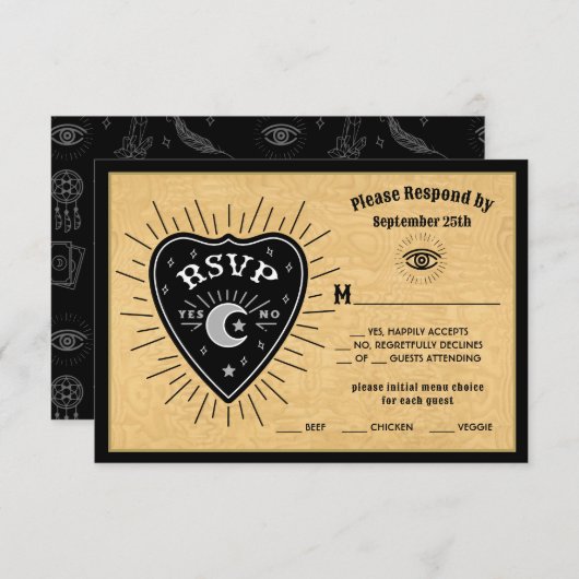 Gothic Mystical Spirit Board Halloween-UAWG Einladung (Vorne/Hinten)