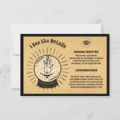 Gothic Mystical Spirit Board Kristallkugel Details Einladung (Vorderseite)