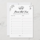 Gothic Name that Tune Halloween Brautparty Game Einladung (Vorderseite)