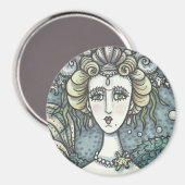 GOTHIC NEPTUNE'S MERMAID PARAMOUR, MAGNET Round (Vorderseite/Rückseite)