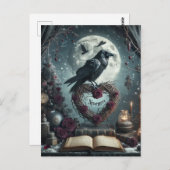 Gothic Nevermore Raven Postkarte (Vorne/Hinten)