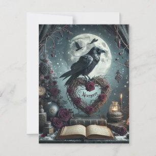 Gothic Nevermore Raven Postkarte