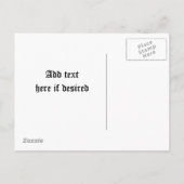 Gothic New Address Ankündigungspostkarte (Rückseite)