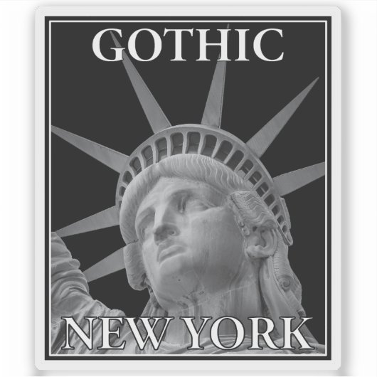 Gothic New York - v1 Aufkleber (Vorderseite)