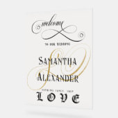 Gothic Nichts Extravagant nur Liebe Hochzeit Willk Acrylschild (Winkel)