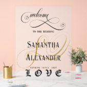 Gothic Nichts Extravagant nur Liebe Hochzeit Willk Acrylschild (Hochzeit)