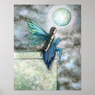 Gothic Night Fairy Art Poster Druck
