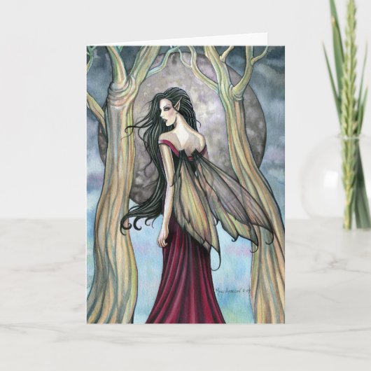 Gothic Night Fairy Card, Notecard Karte (Vorderseite)