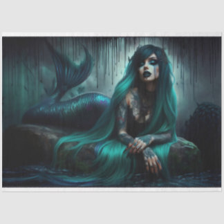Gothic Night Mermaid Tissue Seidenpapier