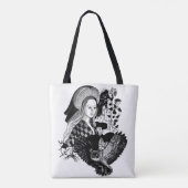 Gothic Night Owl and woman Tasche (Rückseite)