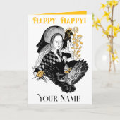 Gothic Night Owl und Frau Karte (Gelbe Blume)