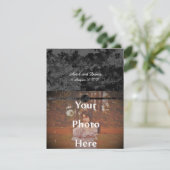 Gothic Nightfall Floral Wedding Handfasts Foto Einladung (Stehend Vorderseite)